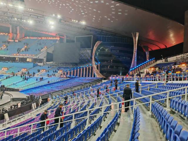 開幕式散場后觀眾區整潔干凈。受訪者 供圖