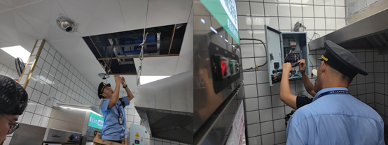 檢查各餐飲場所,“盯防”油煙 檢查各餐飲場所,“盯防”油煙